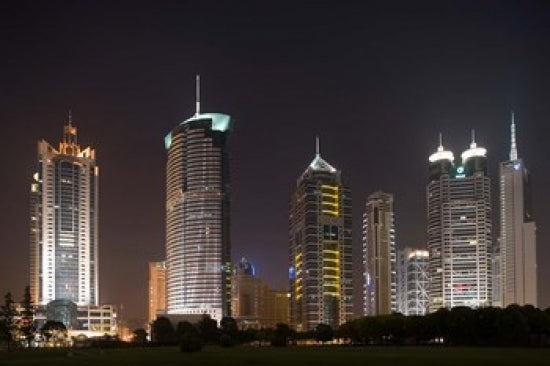 High Rise Office Towers and Skyscrapers in Pudong Economic Zone, Shanghai Poster Print