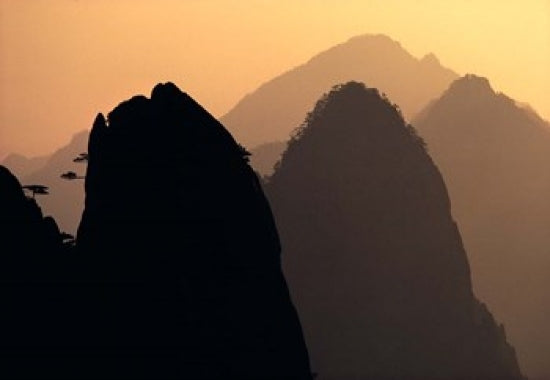 China Huangshan Mountains Sunlight Poster Print by Ric Ergenbright