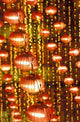 Beijing Hotel Lobby adorned with Red Chinese Lanterns Poster Print by Walter Bibikow