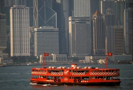 Star Ferry in Hong Kong Harbor poster print by Walter Bibikow