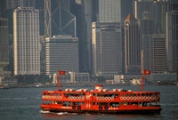 Star Ferry in Hong Kong Harbor Poster Print by Walter Bibikow