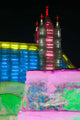 Close-up of a snow sculpture from the Ice and Snow World Festival in China.