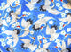 Old Chinese Design Blue, White and Red Cranes Ceramic Plate Poster Print