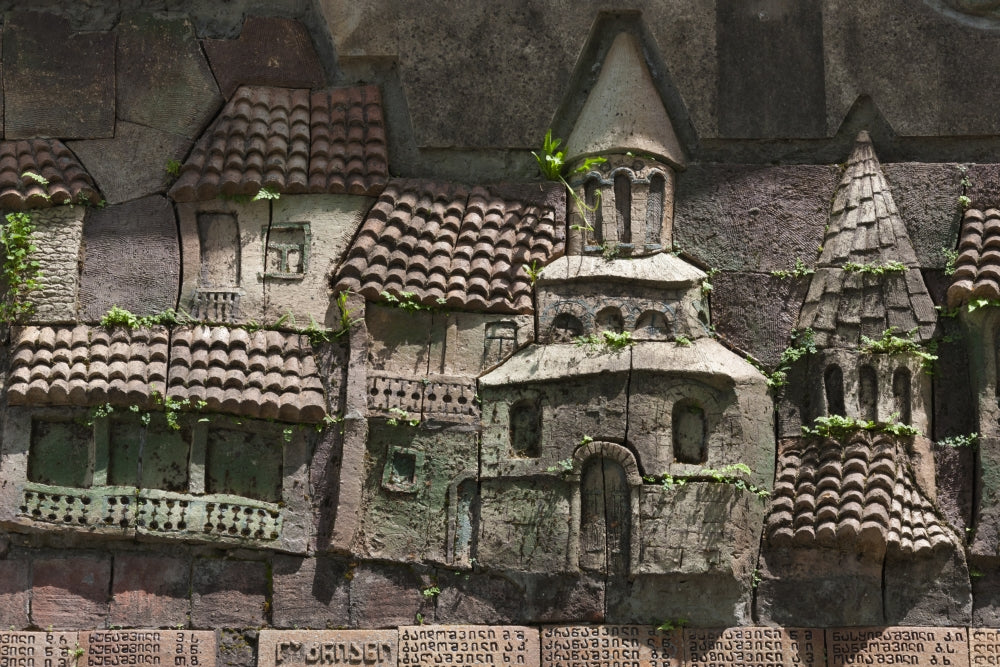 Bas Relief of Sighnaghi, Georgia Poster Print by Keren Su