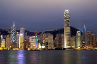 Hong Kong Skyline with Victoria Peak Poster Print by Bill Bachmann