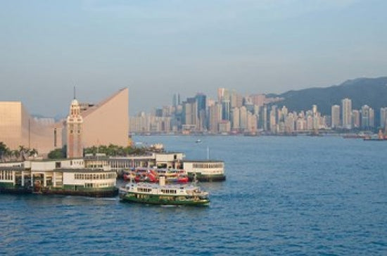 Kowloon Ferry Terminal and Clock Tower Poster Print by Cindy Miller Hopkins