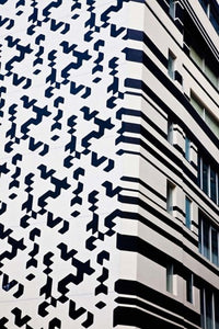 Close up of a building in Hong Kong poster print by Julie Eggers