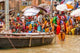 Worshipping Pilgrims on Ganges River, Varanasi Poster Print by Ali Kabas