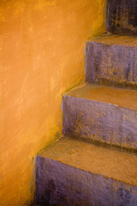 Colorful stairway close-up art print from Rajasthan, India