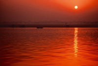 Sunset Over the Ganges River Poster Print by Dee Ann Pederson