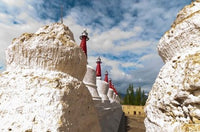 Chortens at the Thiksey Monastery poster print by Ellen Clark