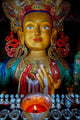 Maitreya Buddha at Thiksey Monastery poster print by Ellen Clark