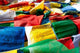 Prayer flags at Namshangla Pass in Ladakh Poster Print by Ellen Clark