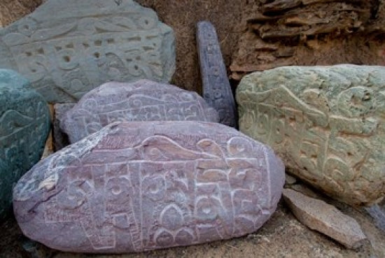 Prayer stones in Ladakh, India Poster Print by Ellen Clark
