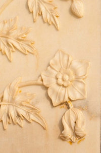 Floral Carving at the Taj Mahal Poster Print by Inger Hogstrom