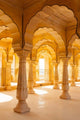 Colonnaded Gallery at Amber Fort in Jaipur, Rajasthan poster print.