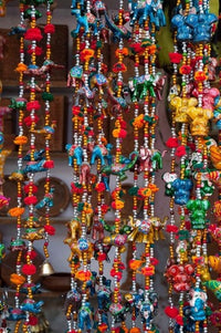 Colorful souvenirs poster print from Pushkar, Rajasthan, India.