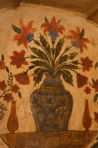 Intricate frescoes from the Tomb in Agra, Uttar Pradesh, India - poster print