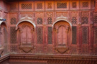 Intricately carved walls of Mehrangarh Fort poster print showcasing detailed architecture.