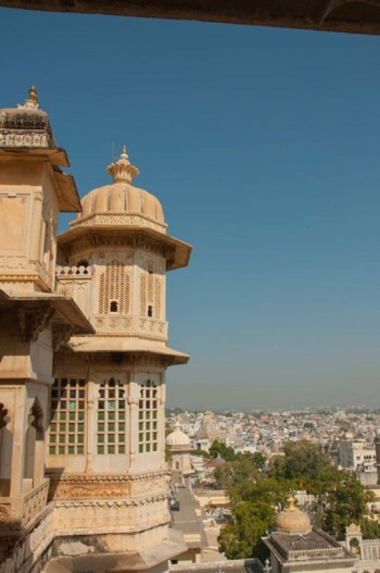 Turret at City Palace, Udaipur poster print by Inger Hogstrom