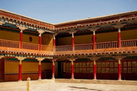 Building Façade with Gompas and Chortens in Ladakh, India Poster Print