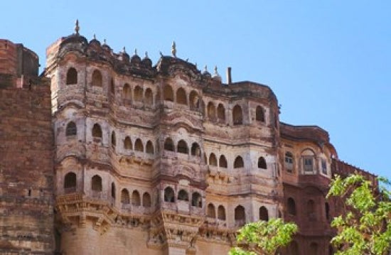Meherangarh Fort Poster Print by Keren Su, showcasing the majestic architecture of Jodhpur, Rajasthan.