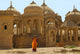 Bada Bagh with Royal Chartist and Finely Carved Ceilings Poster Print from Jaisalmer, Rajasthan, India