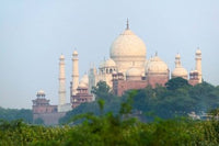 Taj Mahal UNESCO World Heritage site poster print by Keren Su.