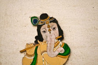 Ganesha mural poster print featuring intricate details from City Palace, Udaipur, India.