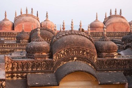 Madhavendra Palace at sunset poster print by Keren Su, showcasing vibrant colors and architectural beauty.