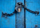 Padlock on Blue Door Poster Print by Ric Ergenbright, vibrant blue door with padlock.