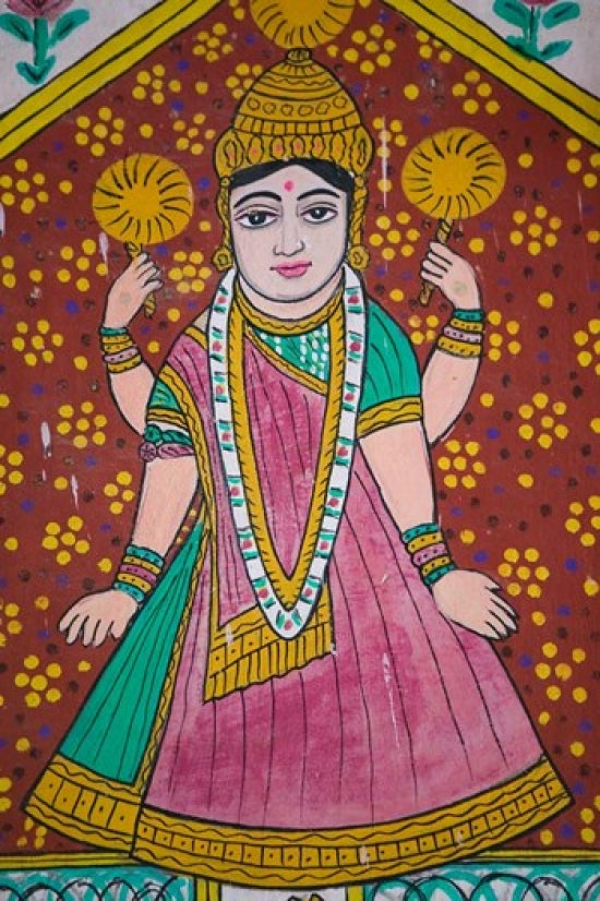 Wall Mural at City Palace in Rajasthan, India Poster Print by Walter Bibikow.