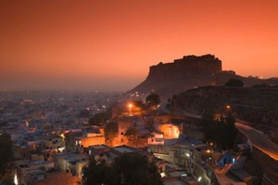 Meherangarh Fort and Town Poster Print by Walter Bibikow