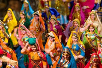 Figurines at the Saturday Market, Goa, India Poster Print by Walter Bibikow