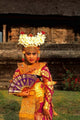 Bride in Traditional Dress at Ulur Danu Temple Poster Print by Bill Bachmann