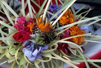 Flowers and Palm Ornaments for Hindu Gods at Temple Ceremonies Poster Print by John & Lisa Merrill