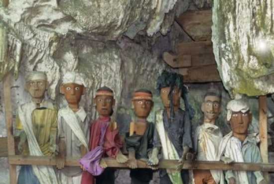 Tau Tau Effigies of Departed Nobles Cave Tombs Poster Print
