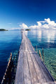 Wooden jetty extending off Kadidiri Island, Togian Islands art print by Jay Sturdevant.