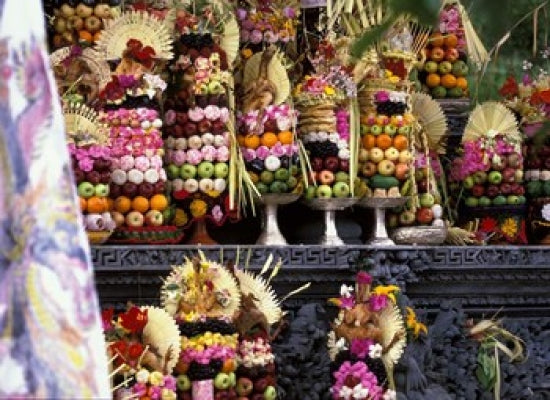Hindu Full Moon Ceremony at Pura Gubug Temple Poster Print