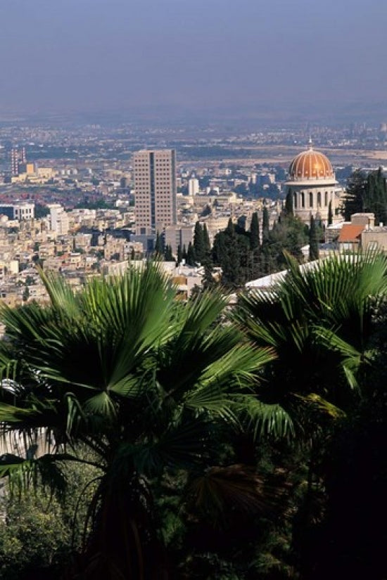 Haifa Cityscape from Bahai Dome Poster Print by Bill Bachmann