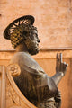 St Peters Parish statue poster print in Tiberias, Israel by Walter Bibikow.