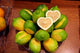 Heart-shaped limes display in Tokyo fine art print by Kymri Wilt