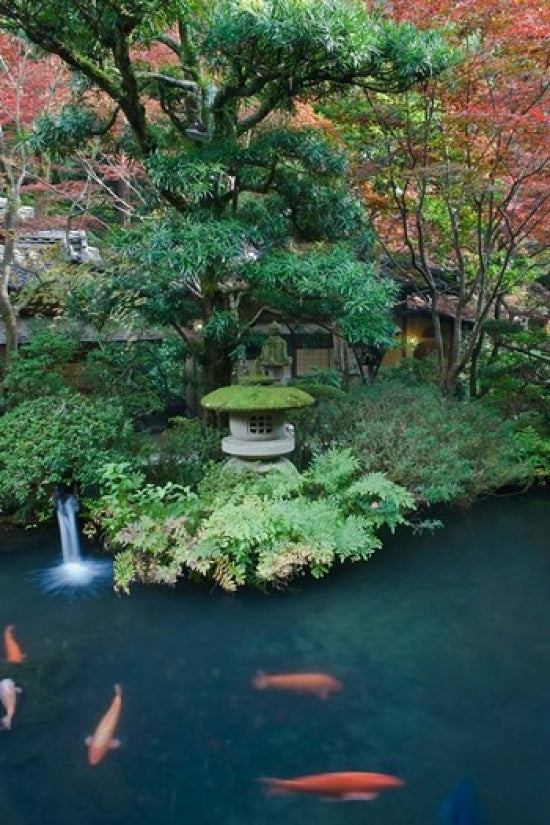 Japanese Garden Poster Print by Rob Tilley, showcasing serene Tokyo landscapes.