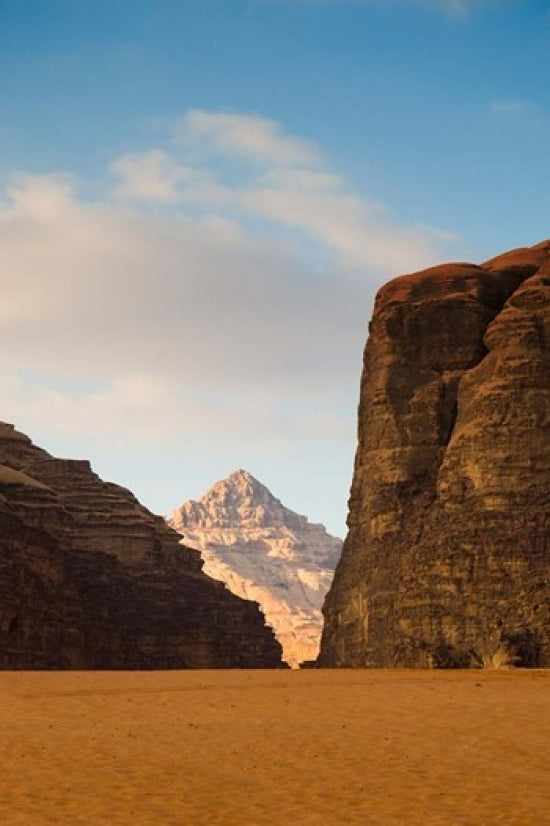 Wadi Rum Desert Poster Print by Aldo Pavan showcasing dramatic landscapes.