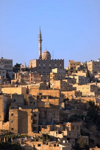 Aerial view of traditional houses in Amman, Jordan poster print by Keren Su.