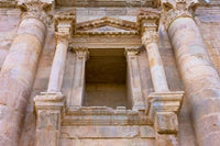 Ancient Jerash Gate Poster Print by Keren Su showcasing intricate architecture.
