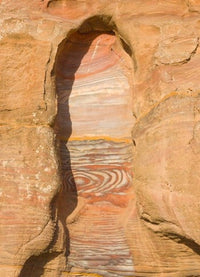 Rock texture of cave wall in Petra, Jordan poster print by Keren Su.