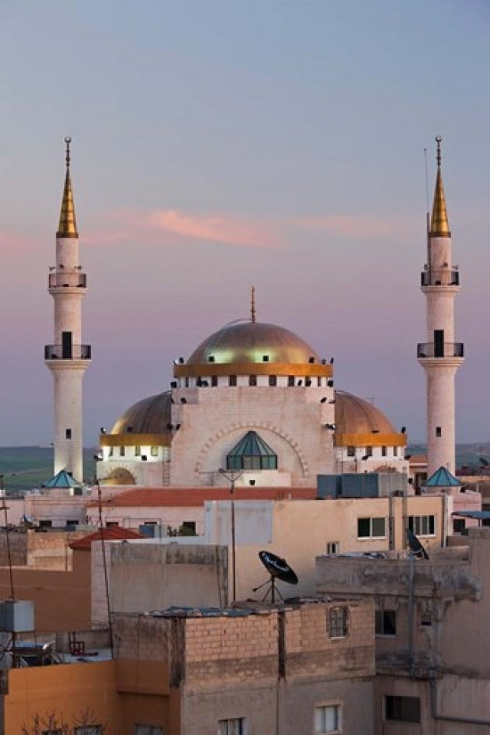 Jordan Kings Highway Madaba Town View with Mosque Poster Print by Walter Bibikow.