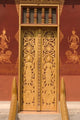 Temple Door Laos Poster Print by Gavriel Jecan, showcasing intricate details and vibrant colors.