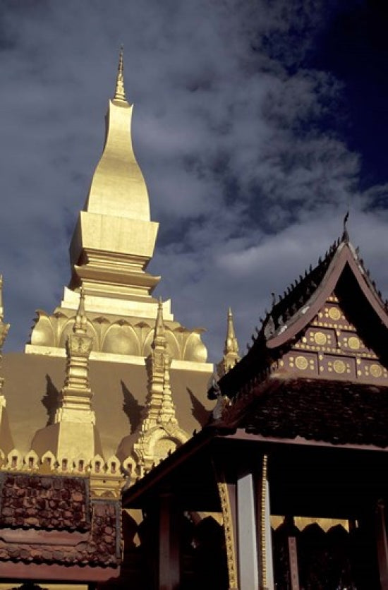 Pha That Luang Great Stupa Poster Print by Keren Su